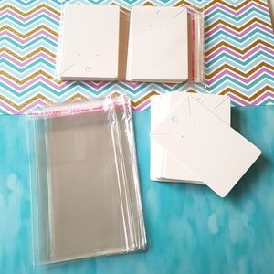 40 pcs Earring Cards Earring Display & Clear Bags